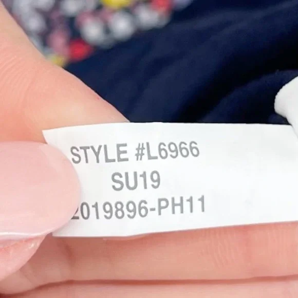 J Crew Women's Printed Floral Tiered Waist Tie Ruffle Maxi Dress Blue Red Sz 12 - Picture 7 of 7